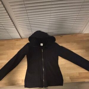 XS all in motion black zip up sweatshirt